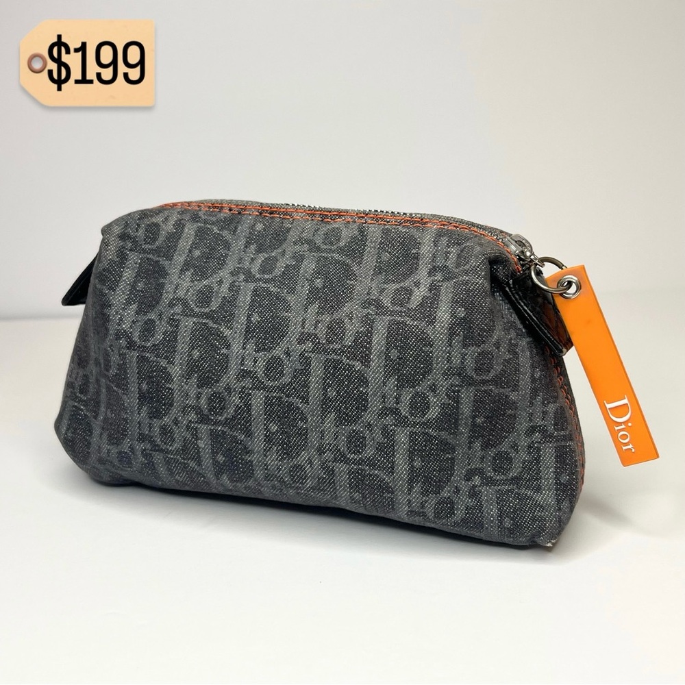 ✨✨✨✨SOLD✨✨✨✨ Christian Dior Authentic Denim Trotter Cosmetic Pouch Flight